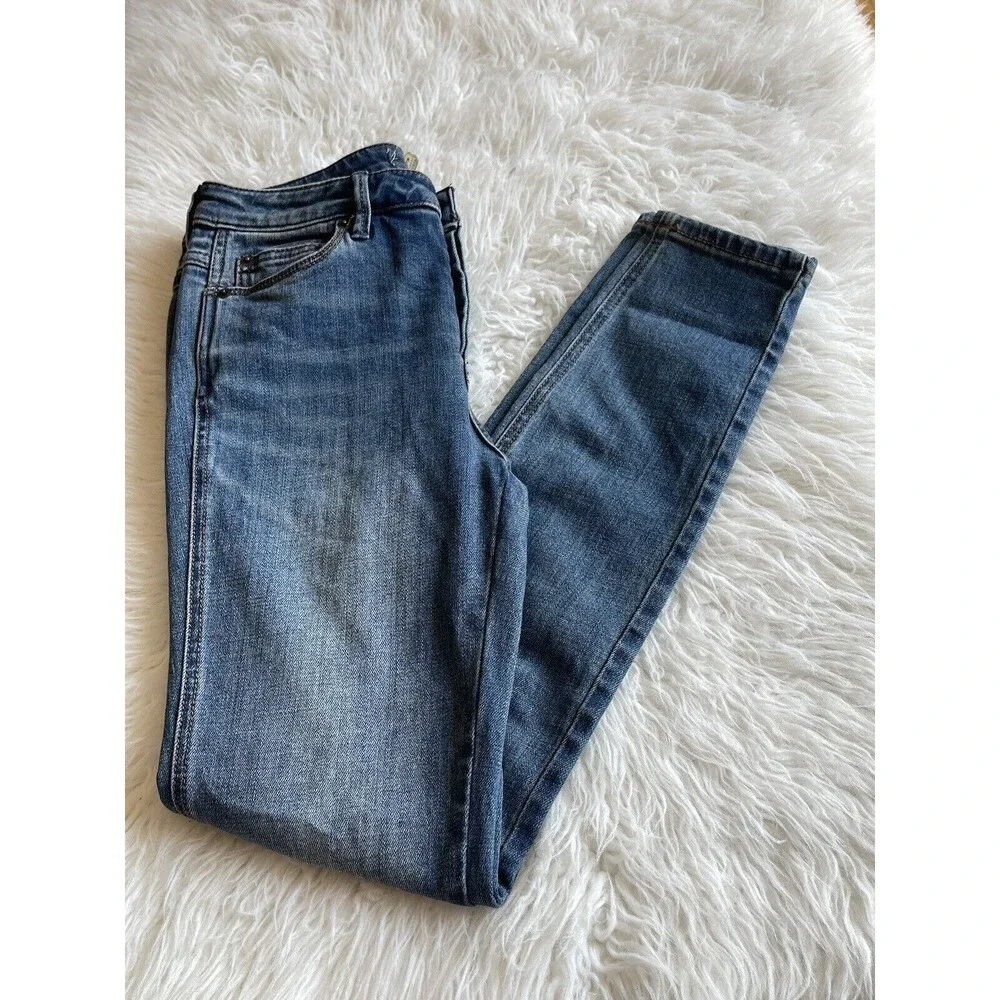 We the Free People Size 26 High Rise Skinny Jeans Button Fly - Picture 1 of 11
